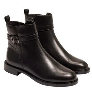 NWOT Sam Edelman Womens Black Leather Nolynn Buckle Bootie Women 7 M